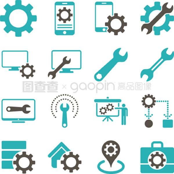 商務信息咨詢 核心選項與服務工具圖標集解析